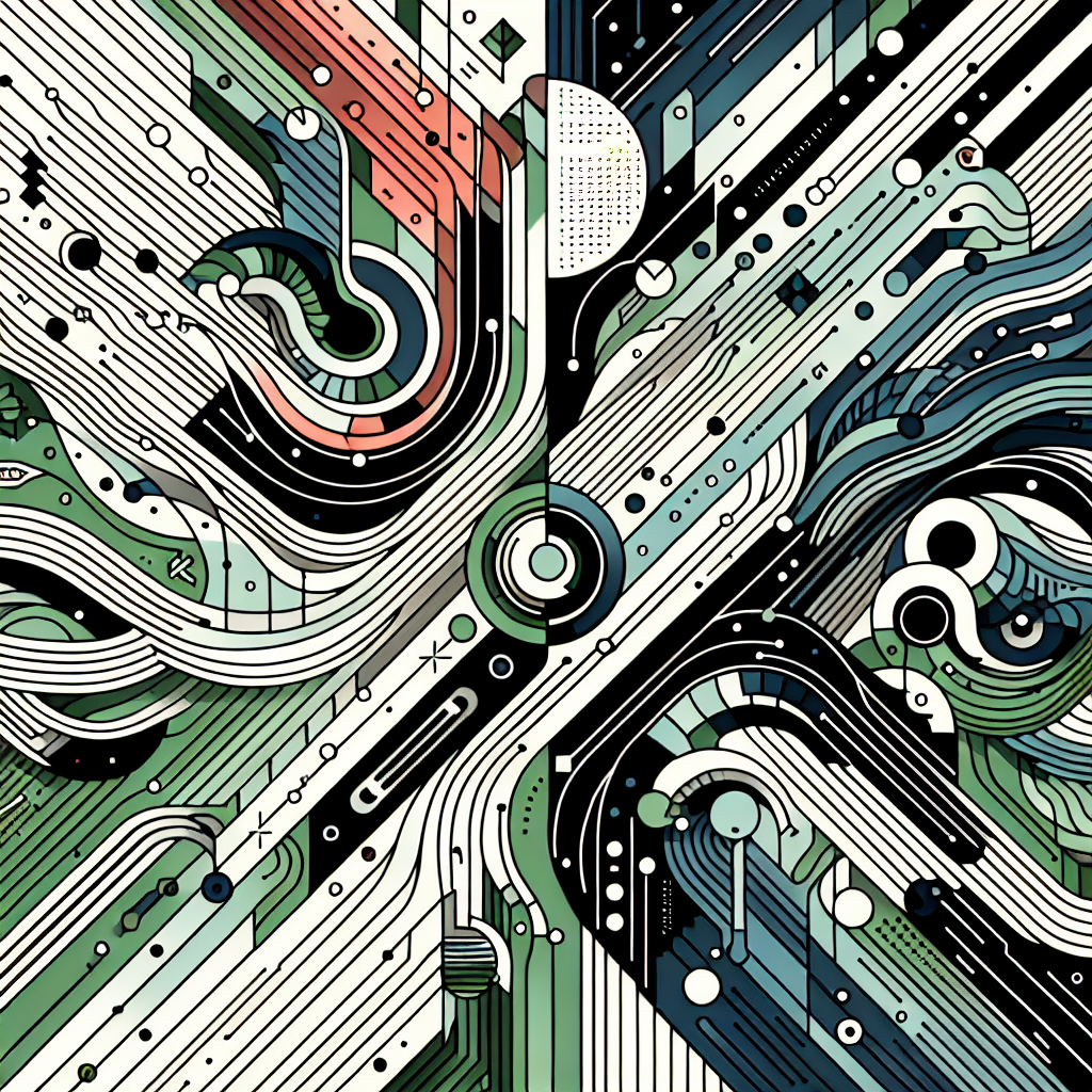 "Create an AI-generated background design. The image should feature abstract and vibrant patterns, combining elements of nature and technology with a futuristic twist, emphasizing creativity and innovation."