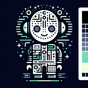 "Create an image of a brand mascot that embodies the essence of artificial intelligence. The mascot should be futuristic and friendly, with elements that symbolize AI technology, such as digital patterns or glowing elements. It should appeal to a diverse audience and convey innovation and approachability."