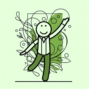 "Create an animated character using AI, featuring a vibrant, playful design with colorful, dynamic features, set against a whimsical, imaginative background."